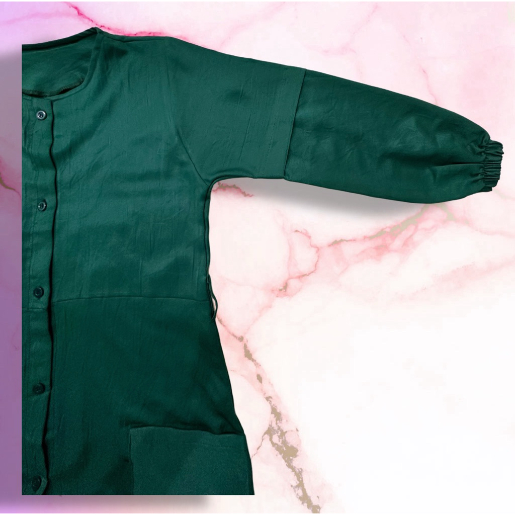 Gamis Wanita / Gamis Perempuan / Gamis Hijau Emerald / Dress Wanita / Dress Perempuan