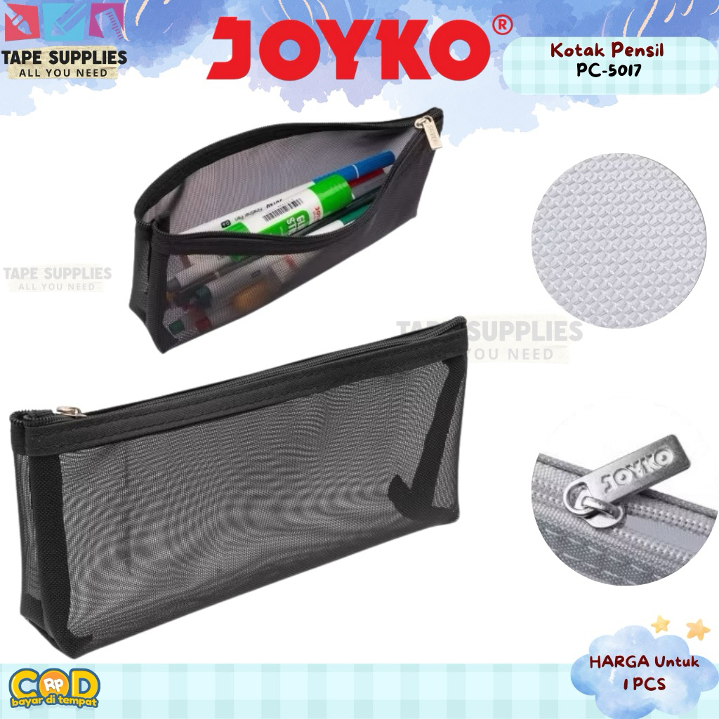 

Kotak Pensil Joyko PC-5017 Transparan Jaring / Tempat Pensil Sekolah Kantor