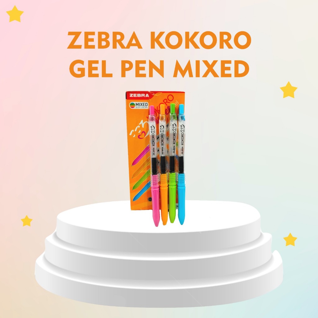 

ZEBRA KOKORO PULPEN GEL 05 COLOR/ZEBRA - KOKORO SWEET 0.5 BLACK / PULPEN KOKORO ZEBRA 1 PACK/Pulpen Gel/Pena Gel/Kokoro Pen ZB KOKORO SWEET GEL 05 BARREL