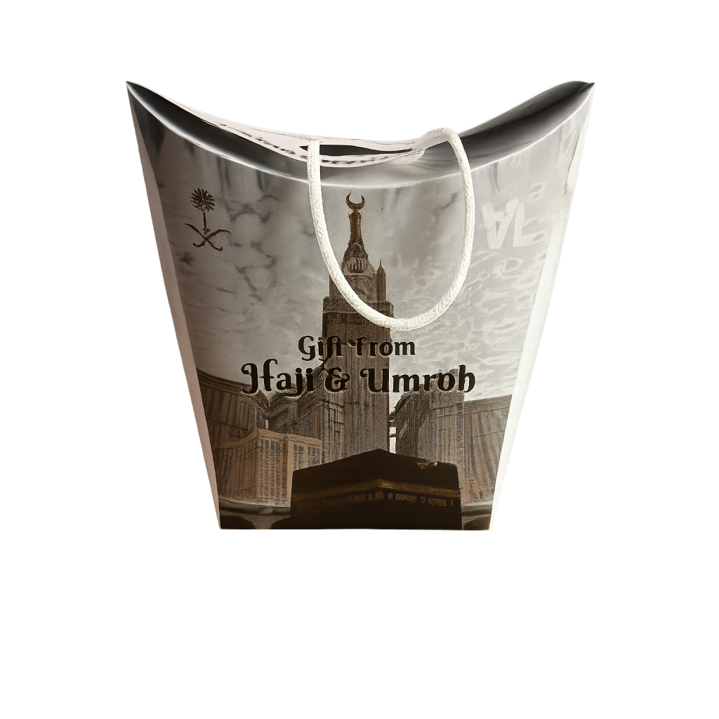 

Tas Tali Haji dan Umroh Paper Bag Souvenir Oleh -Oleh Gift Bahan Tebal Murah Anti Jebol