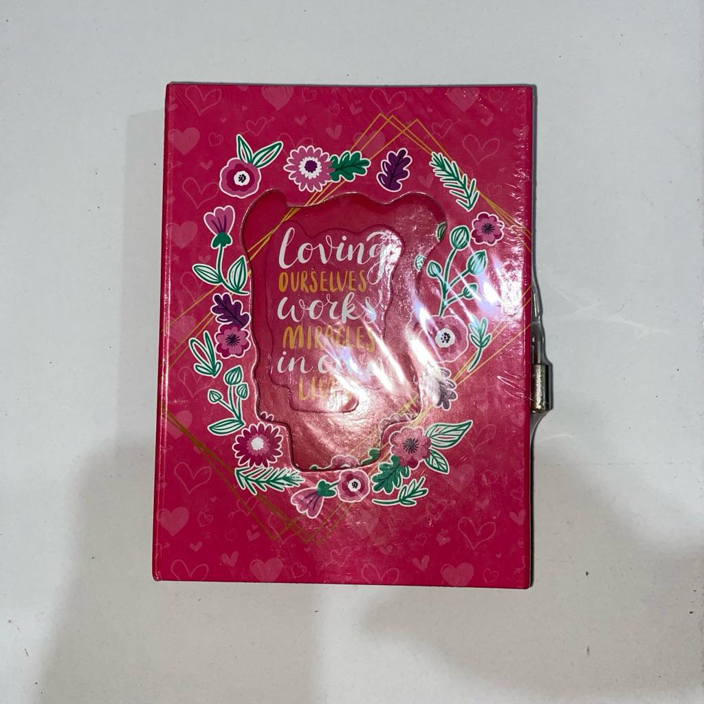 Notebook Buku Diary Pink Gembok Kunci Kiky (SEALED)