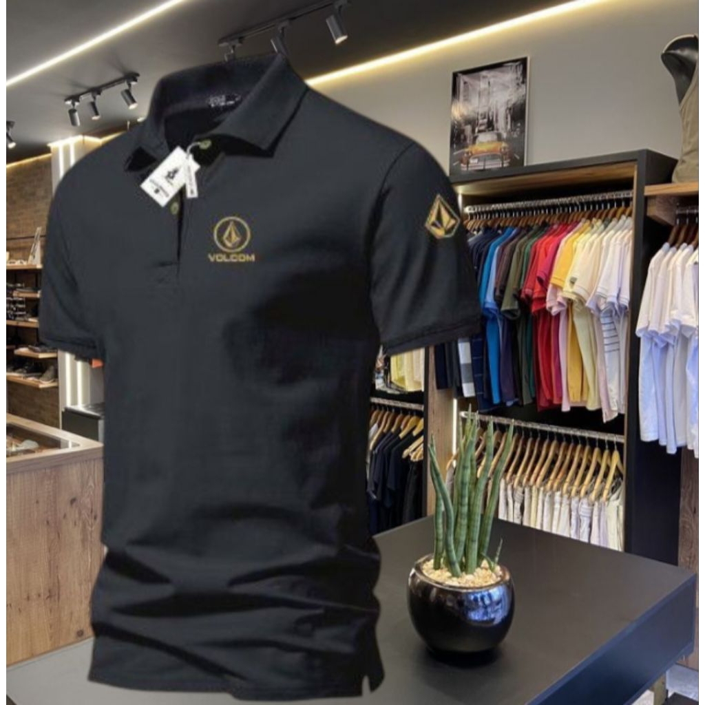 POLO SHIRT - POLO KERAH -MOTIF  VOLCOM - QUALITY PREMIUM