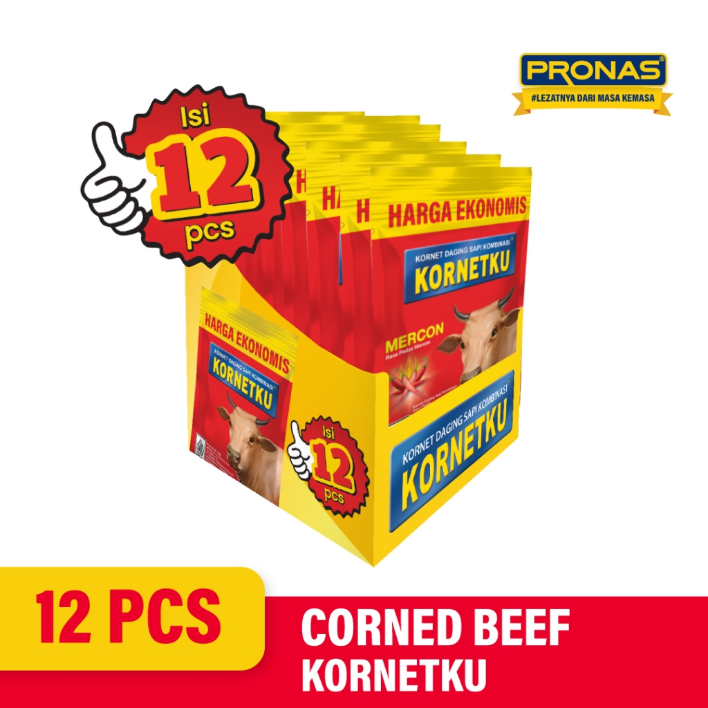 

KORNETKU Kornet Sapi Sachet Mercon 50 gr - 1 Box (12pcs)