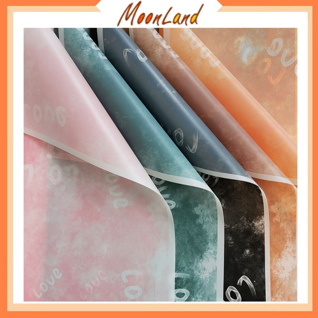 

20 Lembar Kertas Bunga Paper Buket Motif Tulisan LOVE Abstrak Florist Cellophane Kb6021