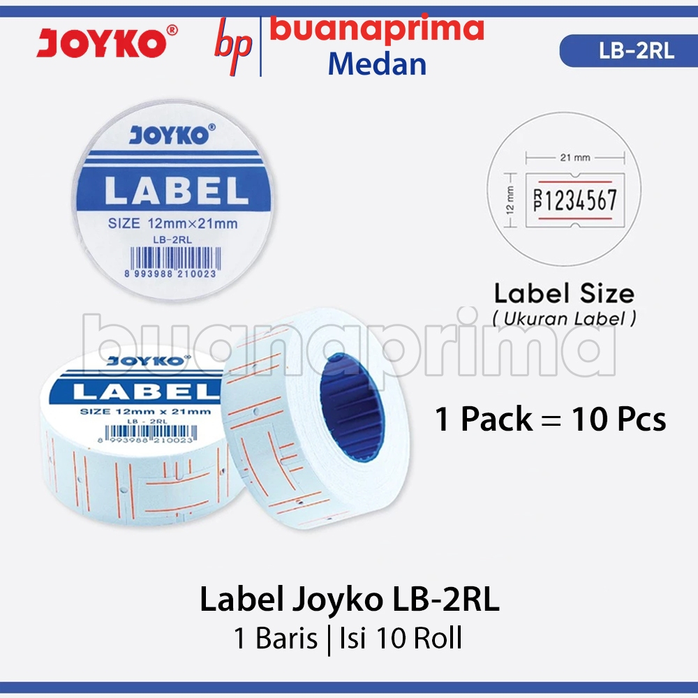 

LABEL Harga JOYKO LB-2RL 1 Baris 1 Pack isi 10 Roll Line Stiker Price Biru Sticker Per Slop