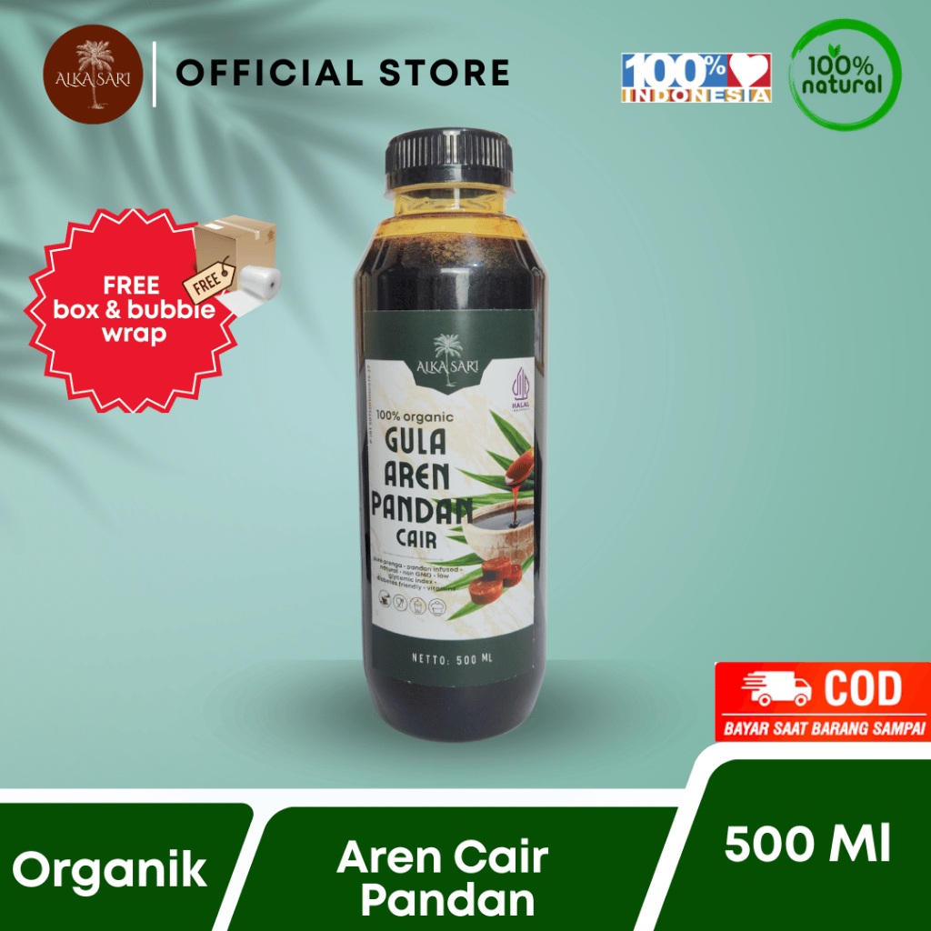 

Gula Aren Cair Ekstrak Pandan Organik 500 Ml