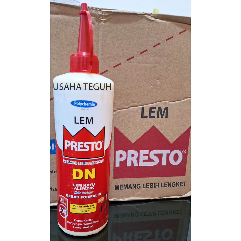 Lem Kayu Mebel HPL Kerajinan Kayu Presto Merah 600 Gram