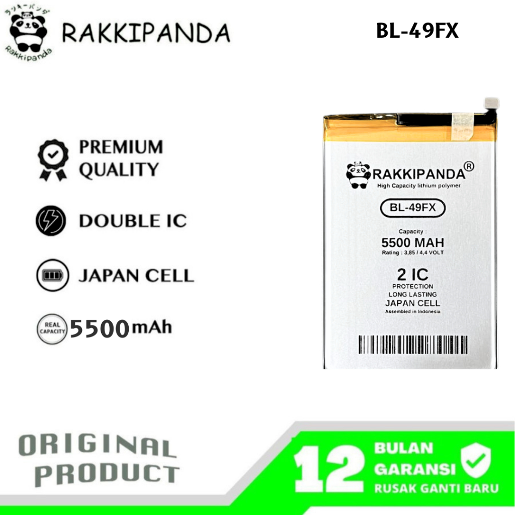 RakkiPanda - BL-49FX Infinix Hot 8 X650/Hot 9 X655/Hot 9 Pro X655F/Hot 12i/Hot 20i X665E/Note 7 Lite