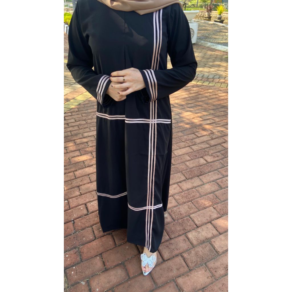 ABAYA HITAM JETBLACK LIST TURKI dubai cantik jubah umroh Gamis Wanita Muslim Arab