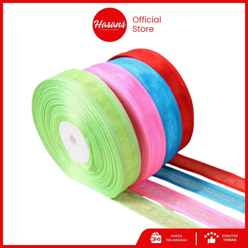 

[1 Slop] Pita Organdi 3/4 Inch / Pita Organdy 2 Cm / Pita Organdi Warna / Pita Organza / Pita Kado Warna / Pita Organdy Polos Hl 3/4