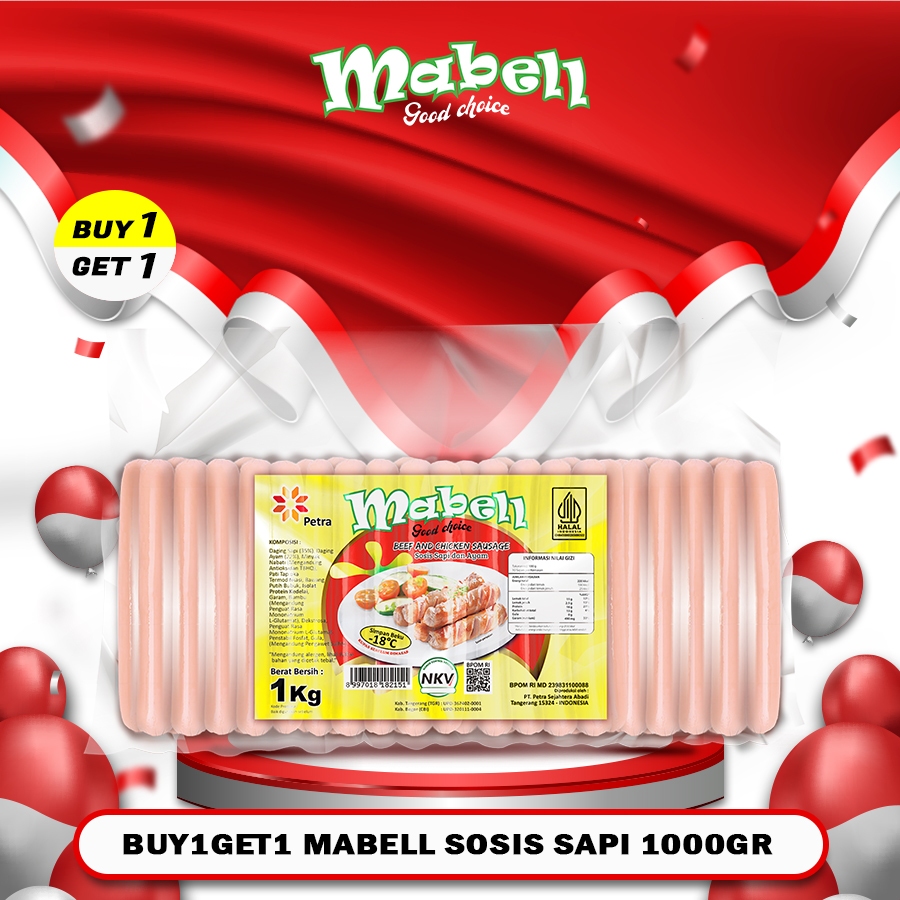 

Mabell Sosis Sapi 1000 Gram Promo Beli 1 Gratis 1