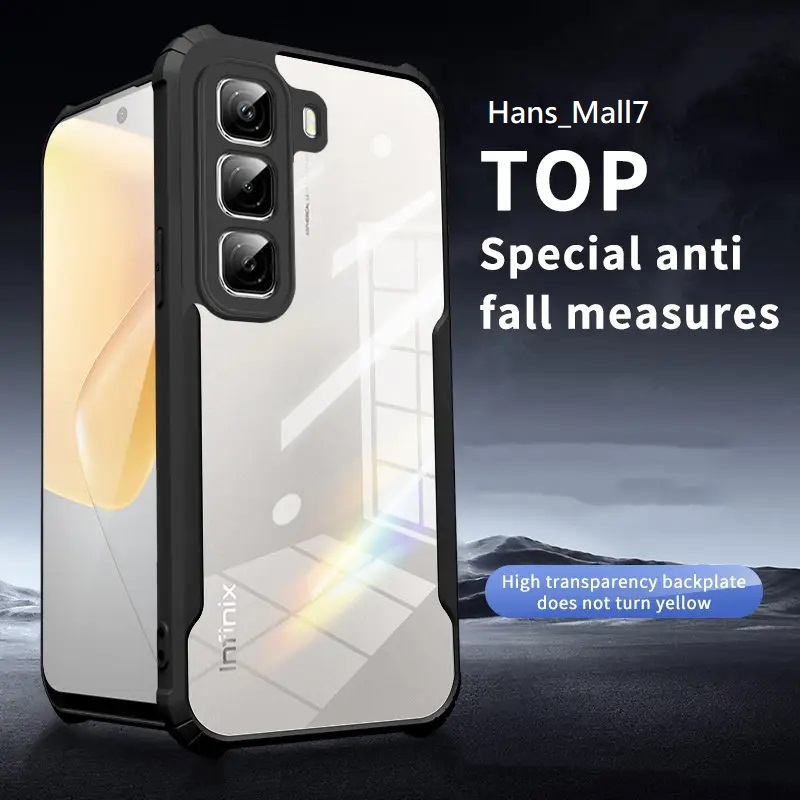 BARU Hans  Case Hard "IPacky" INFINIX HOT 60 60i 60Pro Pro+ Softcase Clear Airbag Crack Anti Shockpr