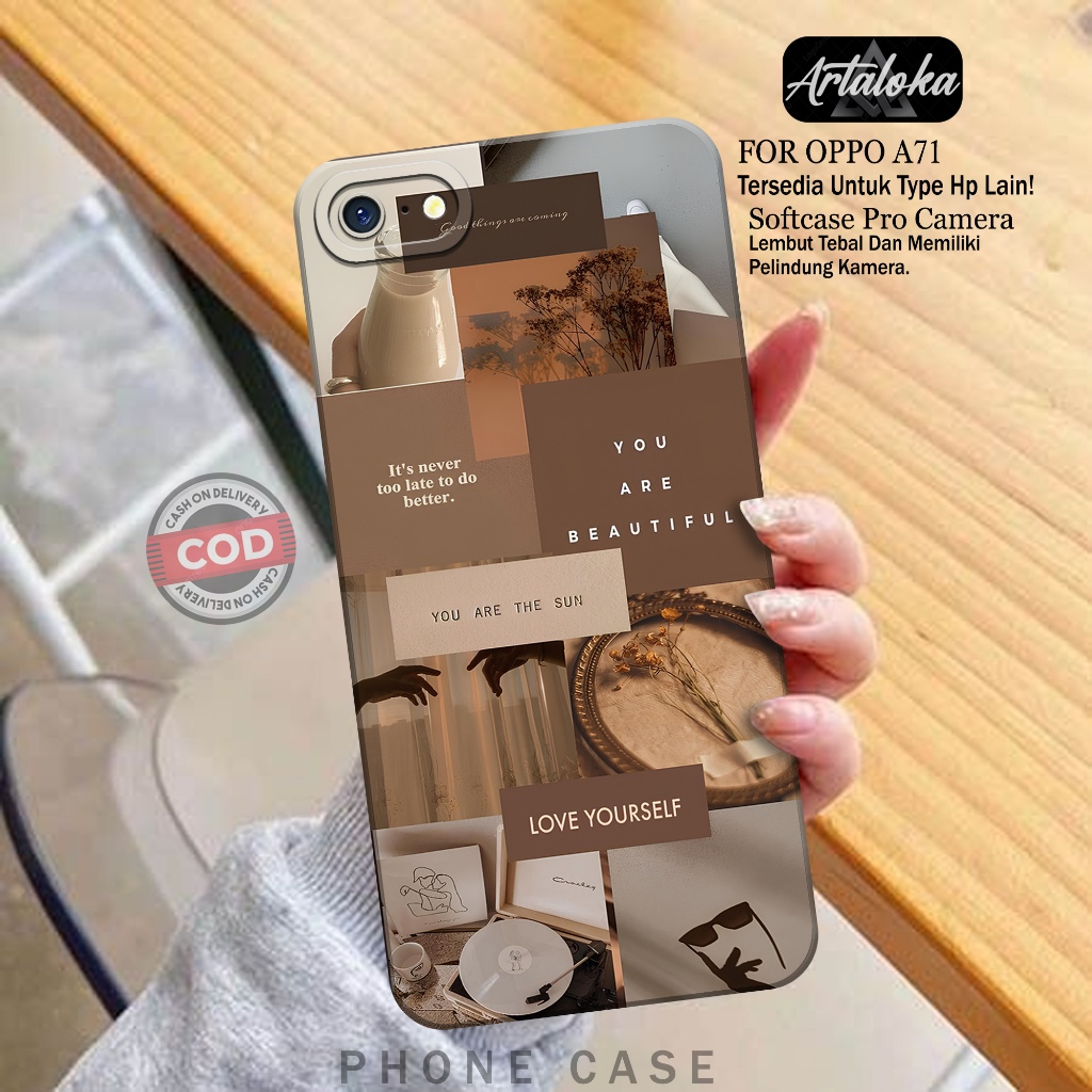 Case Hp OPPO A71 Softcase Pro Camera Silikon Tpu Softcase OPPO A71 Fashion Case Aesthetic Lucu Case 