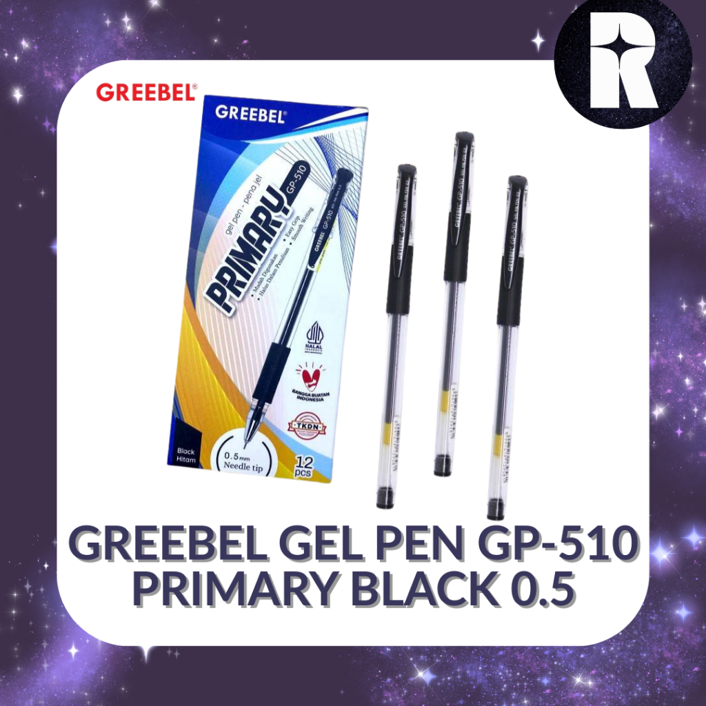 

PULPEN GEL HITAM GREEBEL GEL PEN GP-510 PRIMARY 0.5 (PCS)