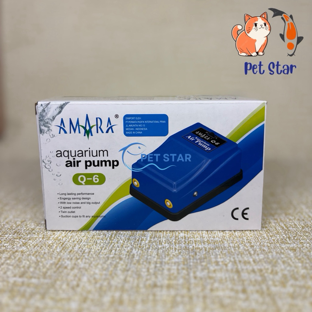 Air Pump Aquarium Amara Q6 / Pompa Udara / Amara Q6
