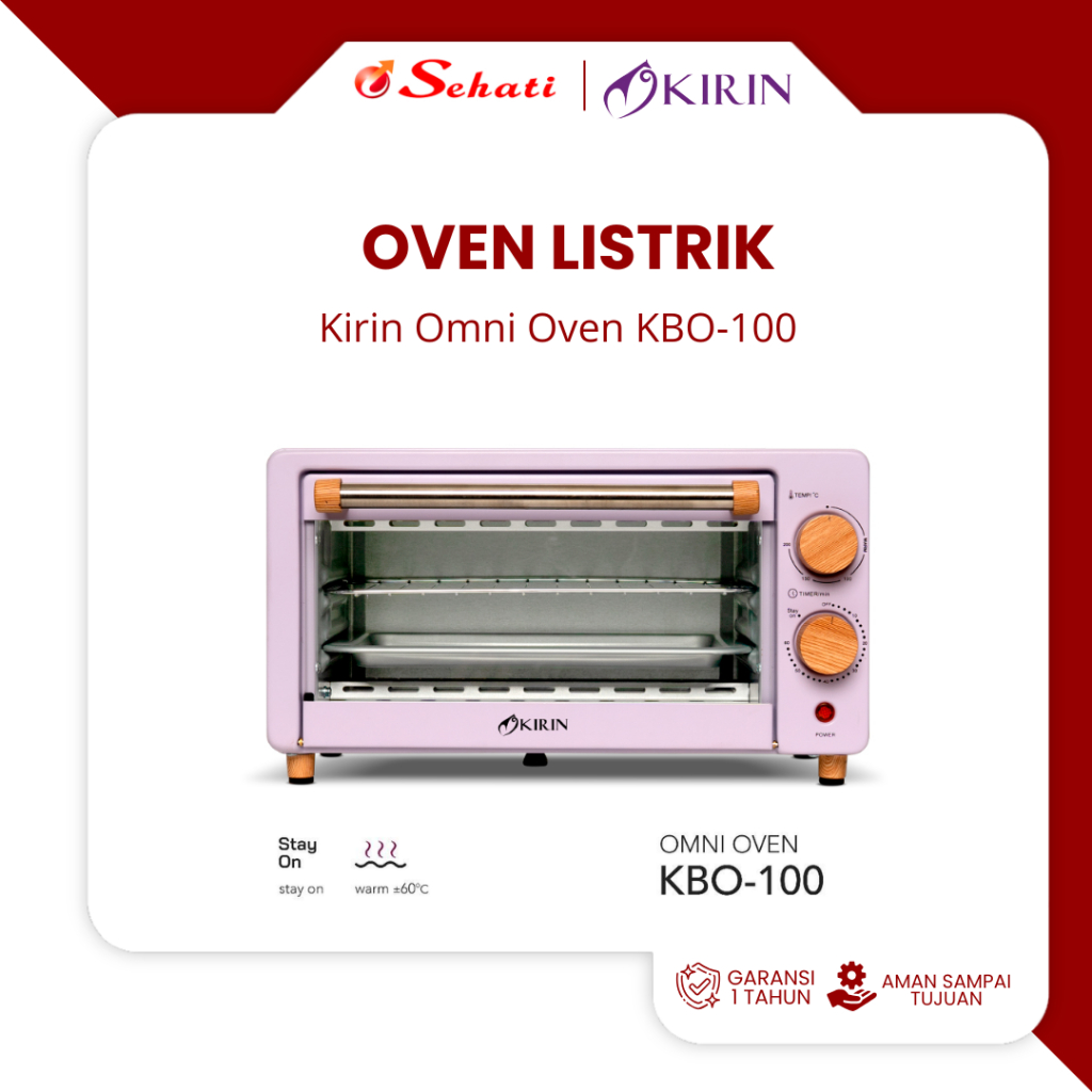 [SERBU BONUS GRATIS MUG] KIRIN OVEN LISTRIK KBO-100 PP/WH Oven Kirin 10 Liter 400 Watt - Garansi