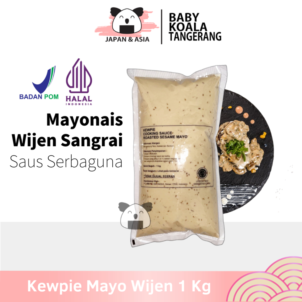 

Kewpie Cooking Sauce Roasted Sesame Mayo 1 kg | Mayonnaise Wijen Sangrai -BKT