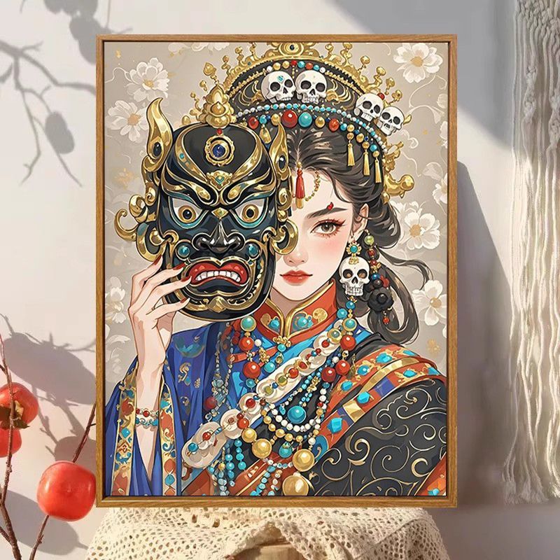 

(No Frame) Paint by number 40x50cm Lukisan Kanvas DIY Painting