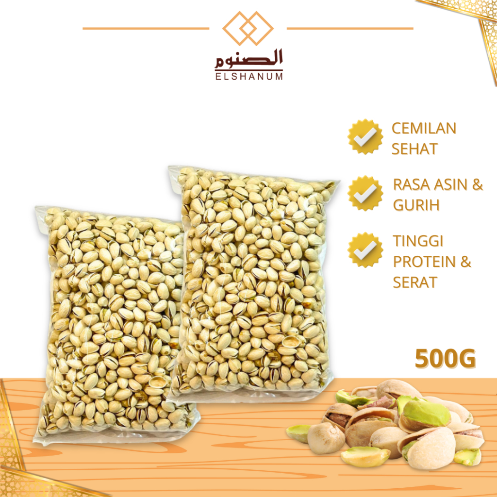 

Kacang pistachios per 500g / kacang fustuk / Kacang Ketawa / oleh oleh haji dan umroh