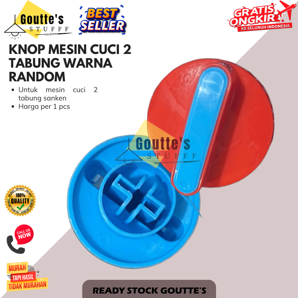 GOUTTE-KNOP MESIN CUCI  SANKEN 2 TABUNG WARNA RANDOM