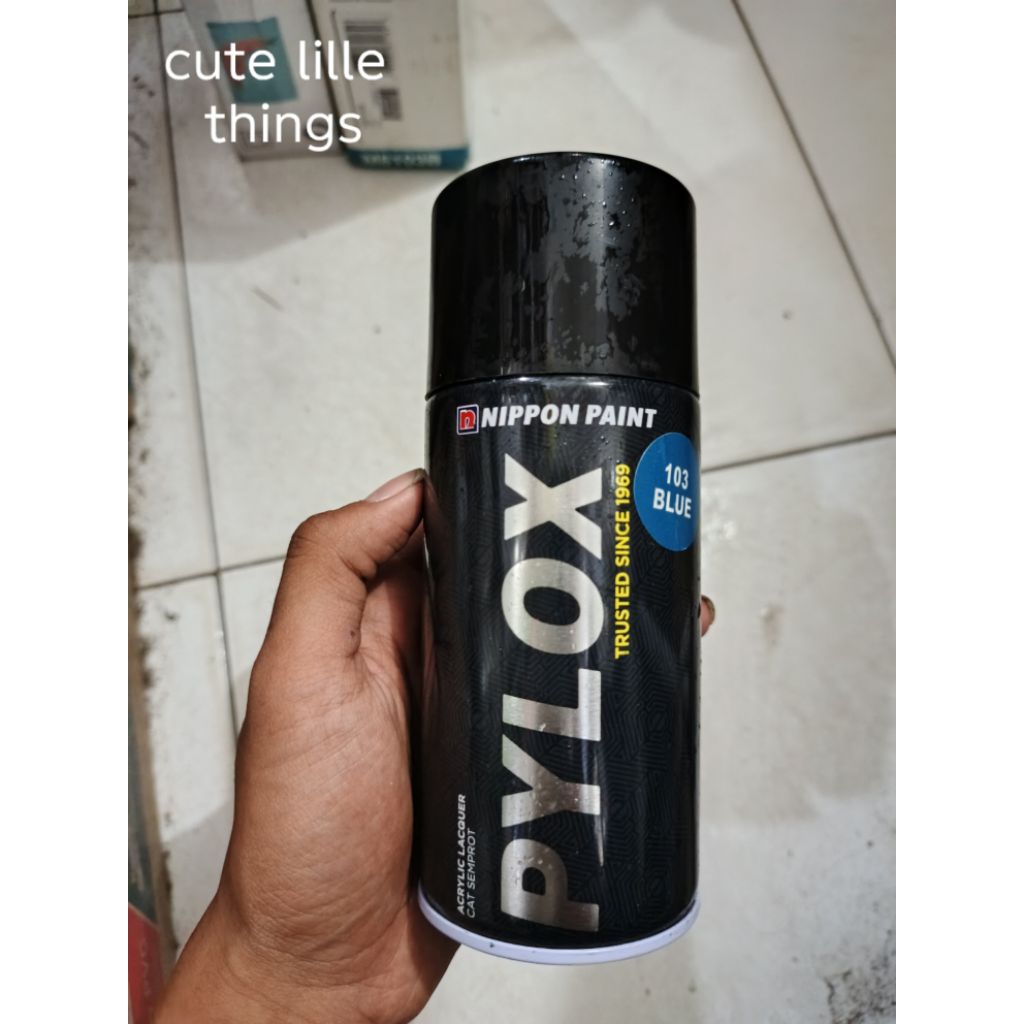 pylox pilox cat semprot nippon paint type 103 blue biru