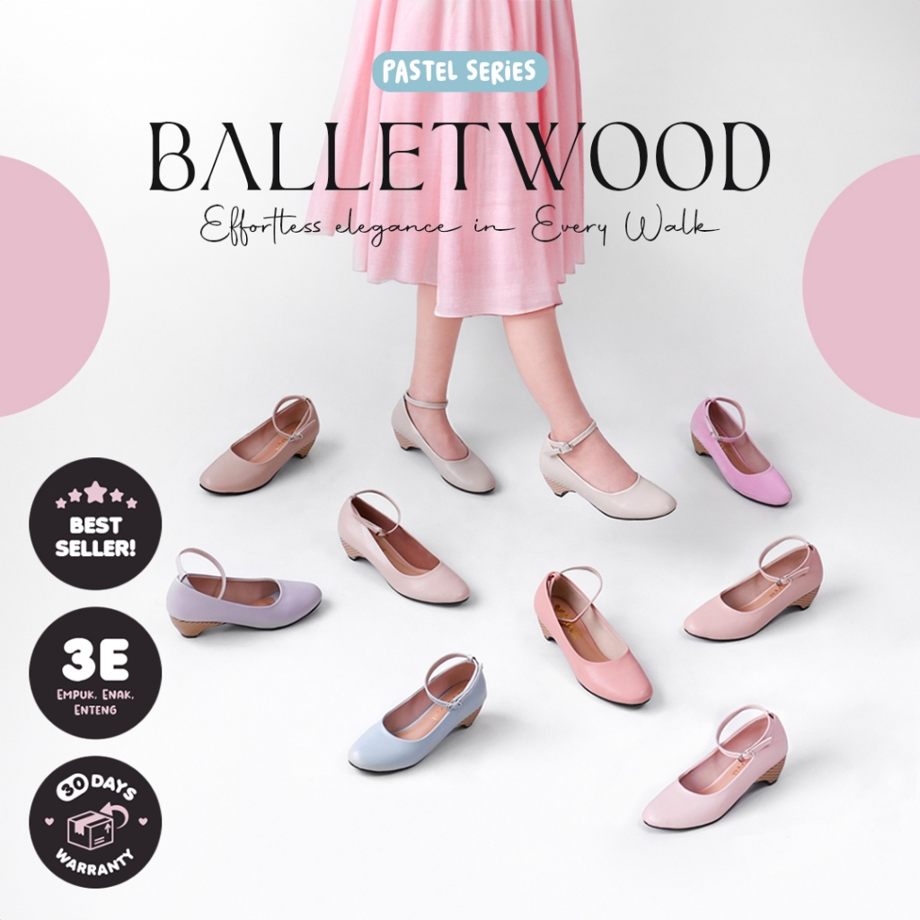 Women Shoes Sepatu Buy 1 Get 1 FREE Shoes Parfume Kerja Kantor Women Low Heels Pantofel 3cm Hak Chun