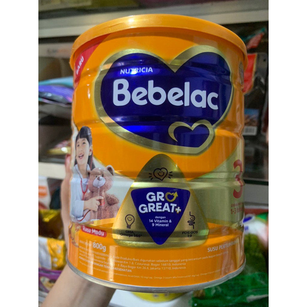

Susu (exp09.27) Bebelac Gro Great Susu Bubuk untuk Anak Usia 3 Rasa Madu 800gr