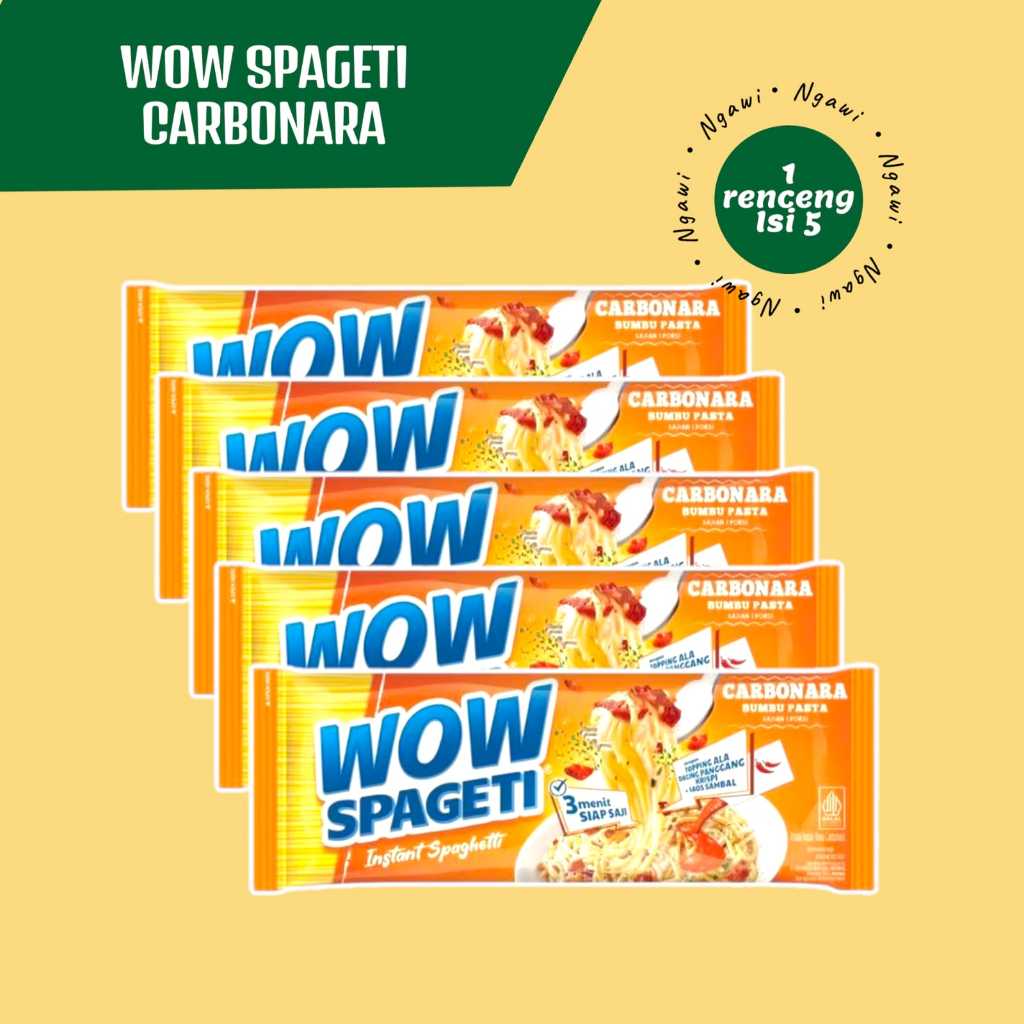 

WOW Spageti CARBONARA, spageti instan, spageti