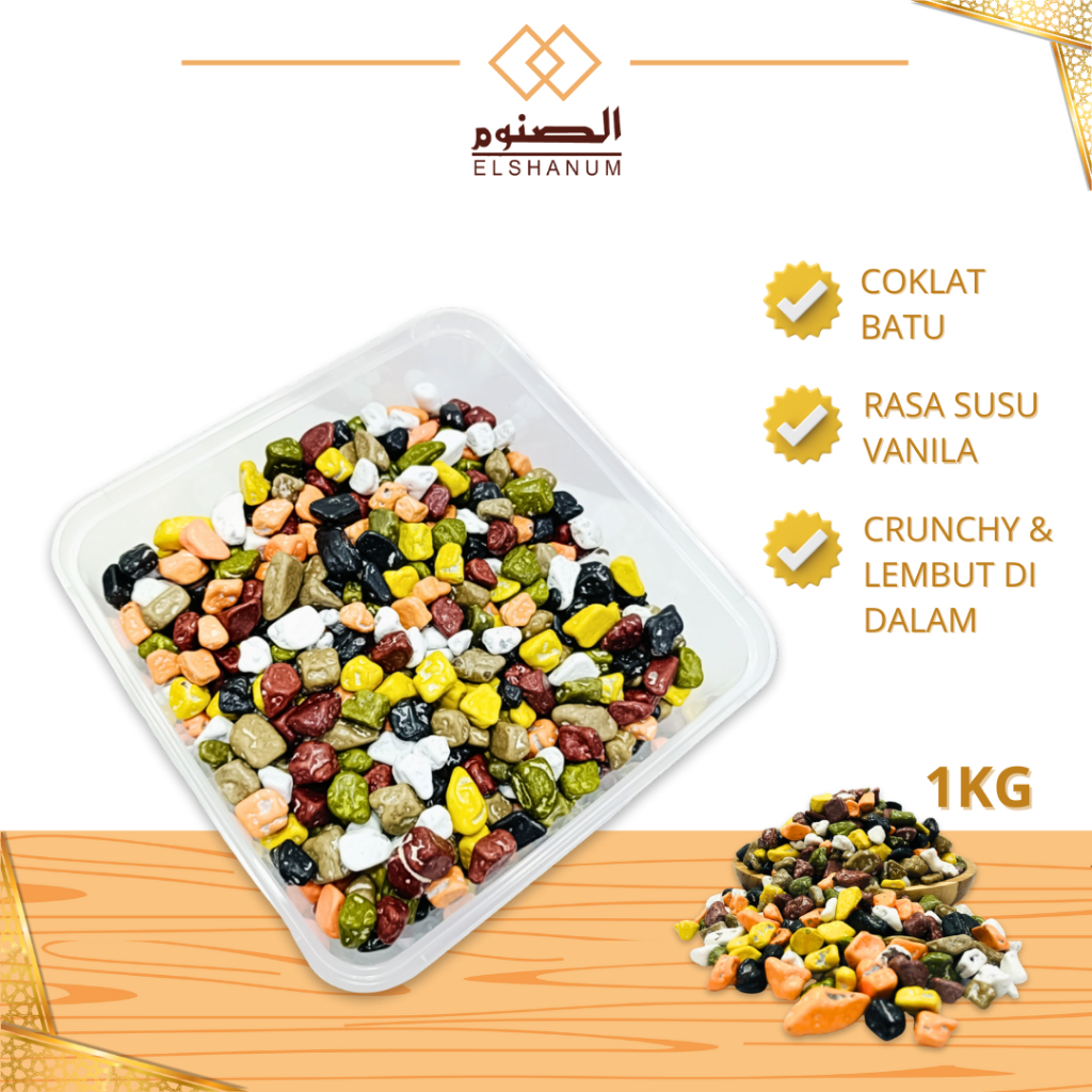 

Coklat Kerikil Kemasan Thinwaal 1kg, Renyah Manis Pas, Oleh-Oleh Haji Dan Umroh, Shabani Store