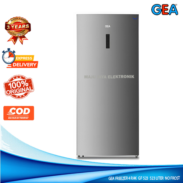 Freezer GEA GF 523 Upright Frezer Static Cooling Freezer Es Batu 523 Liter 4 Rak + 1 Basket NO FROST