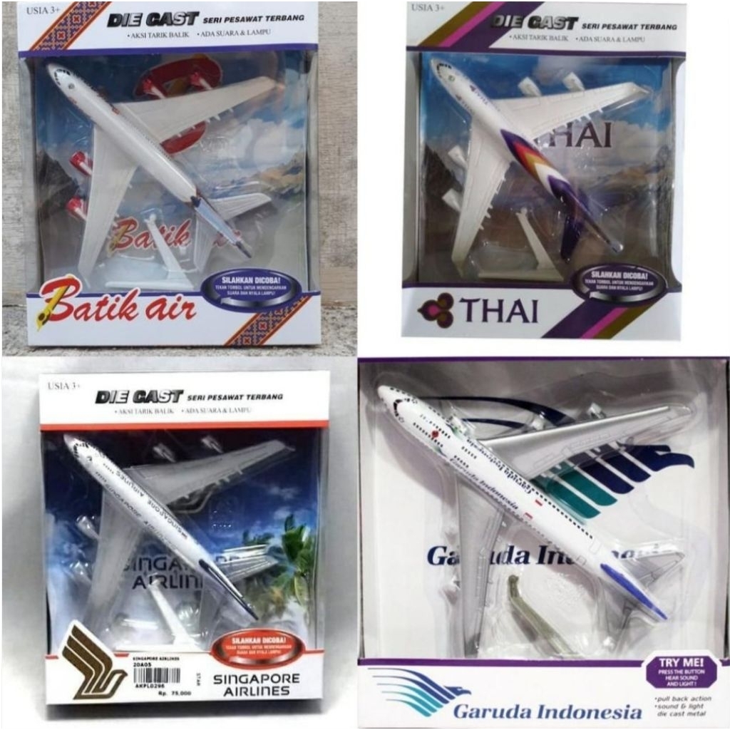 Mainan Pesawat Die-Cast Seri Pesawat Terbang - Mainan Anak Pesawat Terbang