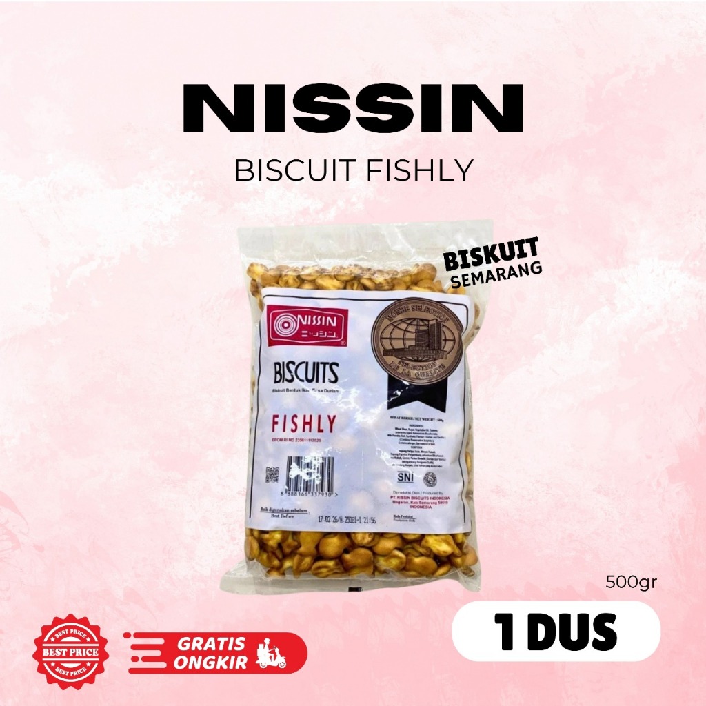 

1 Dus Nissin Fishly 500gr isi 7pcs BISKUIT SEMARANG