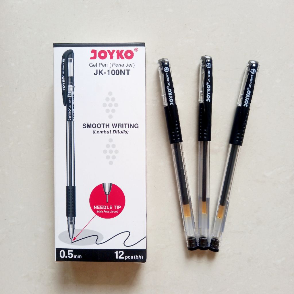 

[ PACK ISI 12 MURAH ] Pulpen Gel Pen Pena Jel 0.5 mm JK - 100 / JK - 100NT
