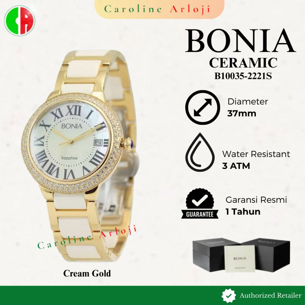 Jam Tangan Wanita Bonia Ceramic B10035 / BNB10035 Original Garansi Resmi