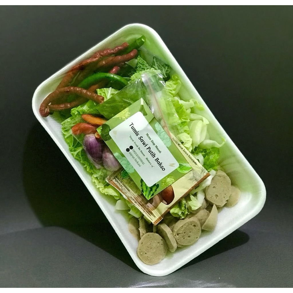 

tumis sawi putih bakso siap masak+bumbu / keranjang sayur bekasi