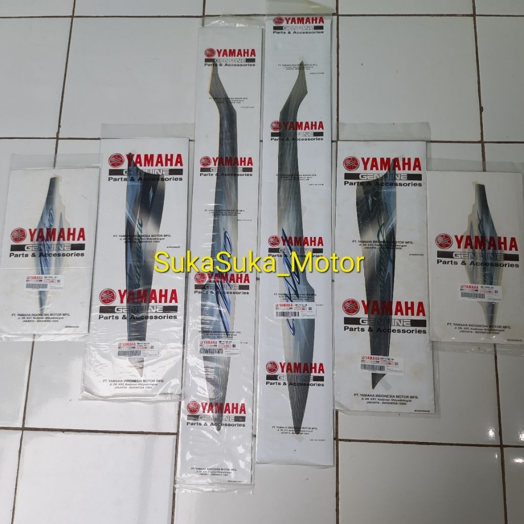 Stiker Striping Grapik full set Mio Smile Putih 2008 2009 Original Yamaha