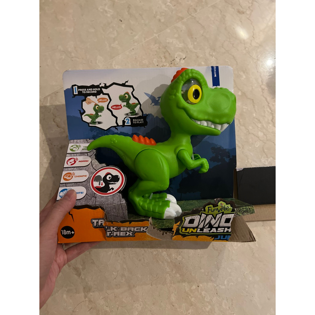 mainan edukasi anak dinosaurus/ funville dinos y unleashed junior/ mainan edukasi / rekam suara