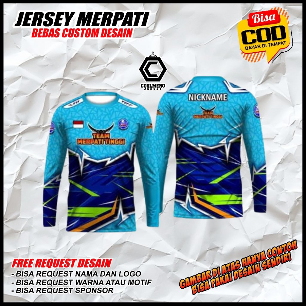JERSEY MERPATI LENGAN PANJANG FREE BEBAS REQUEST EDIT DESIGN