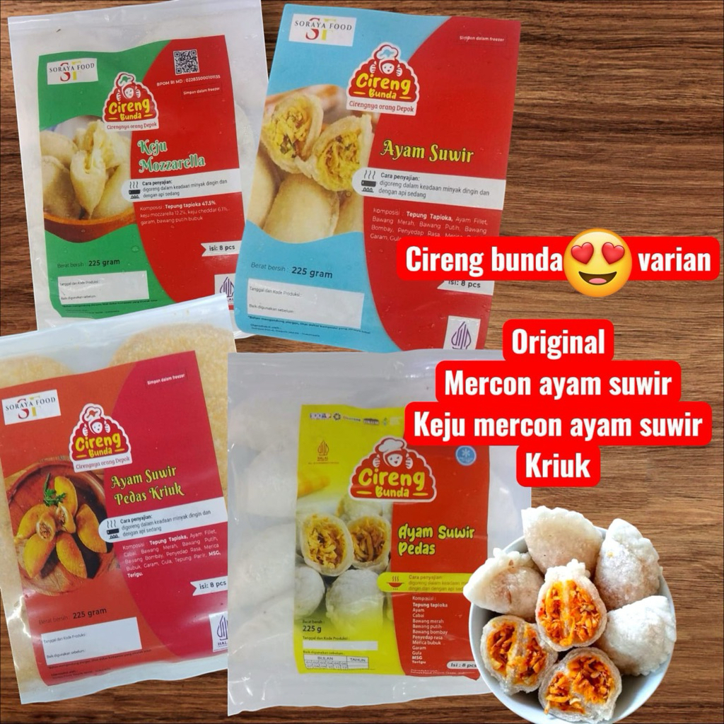 

Cireng mercon ayam suwir, cireng keju mercon ayam suwir
