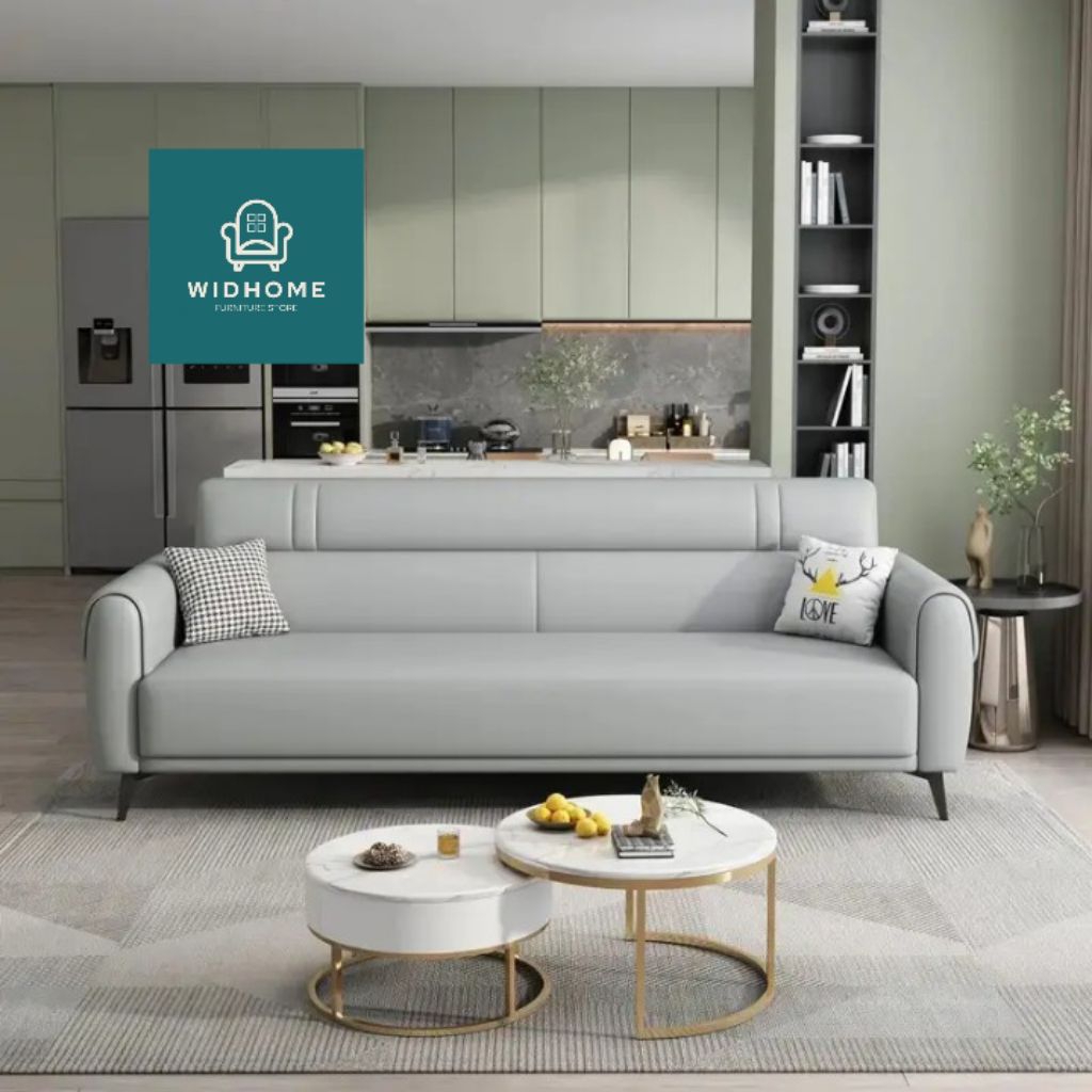 Sofa Retro 2 Seater Kulit Oscar Premium - Sofa Minimalis Free Meja