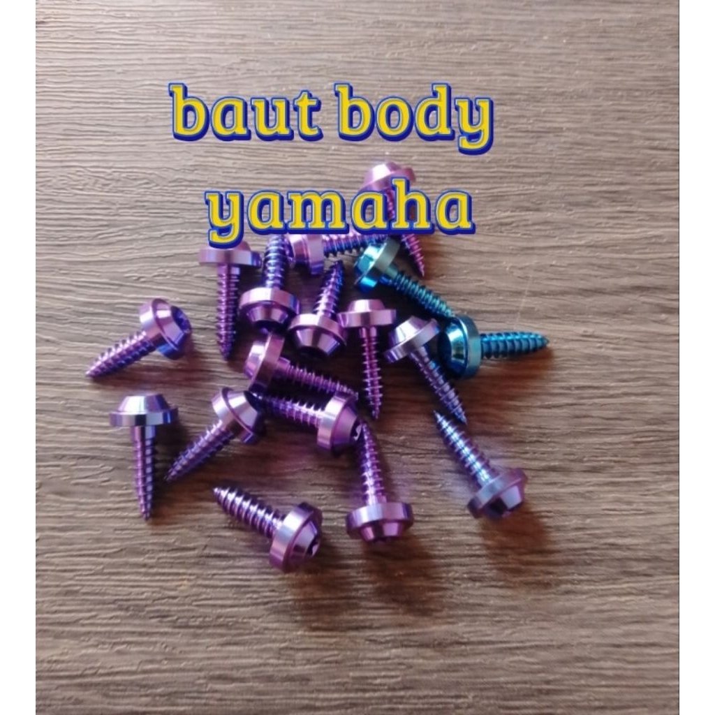 Baut Body Kasar Yamaha M5x18  Fiz R Aerox Mio Original Titanium Gr5