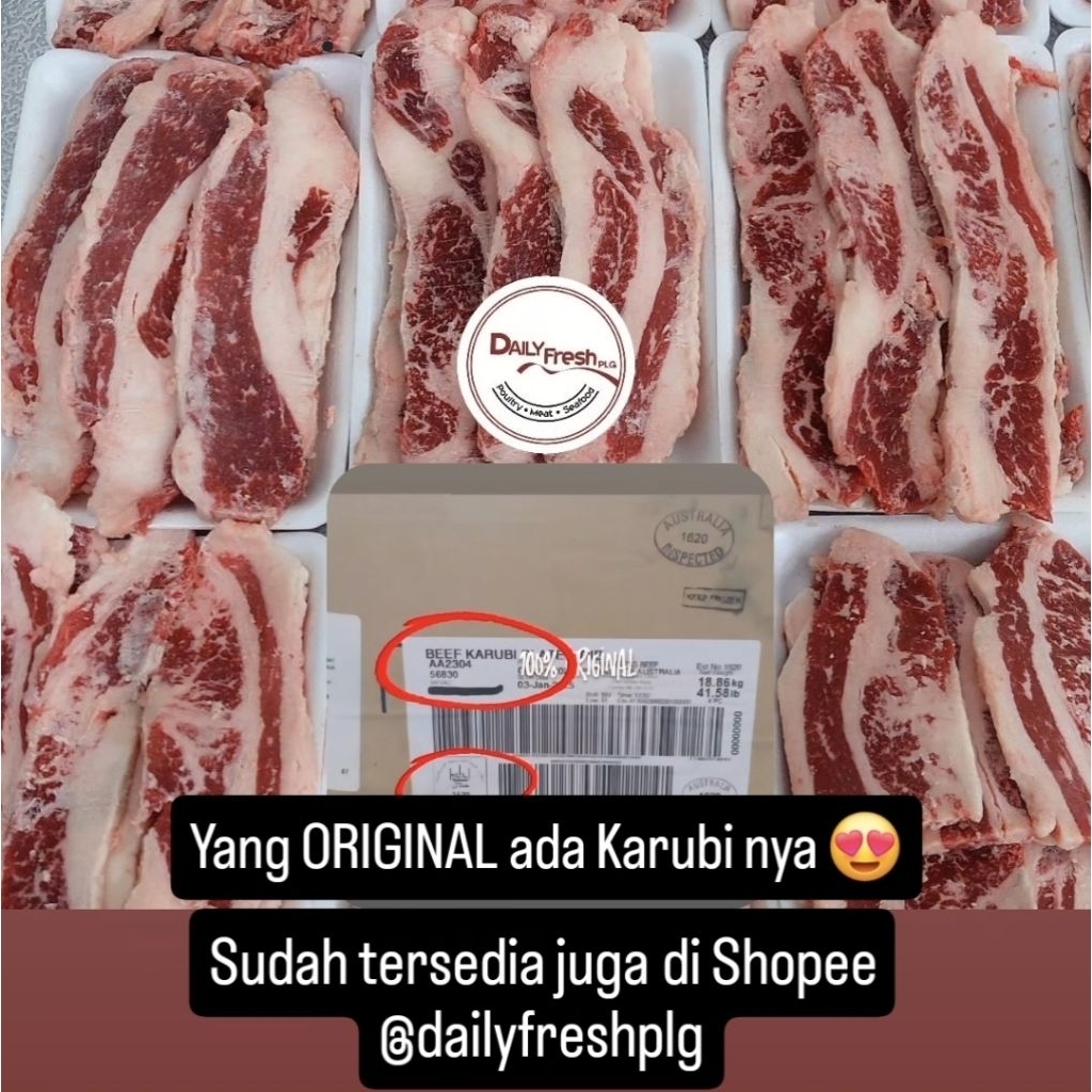 

AUS WAGYU DRAGON KARUBI MB5+ SLICED BEEF 7MM | 100% ORIGINAL KARUBI