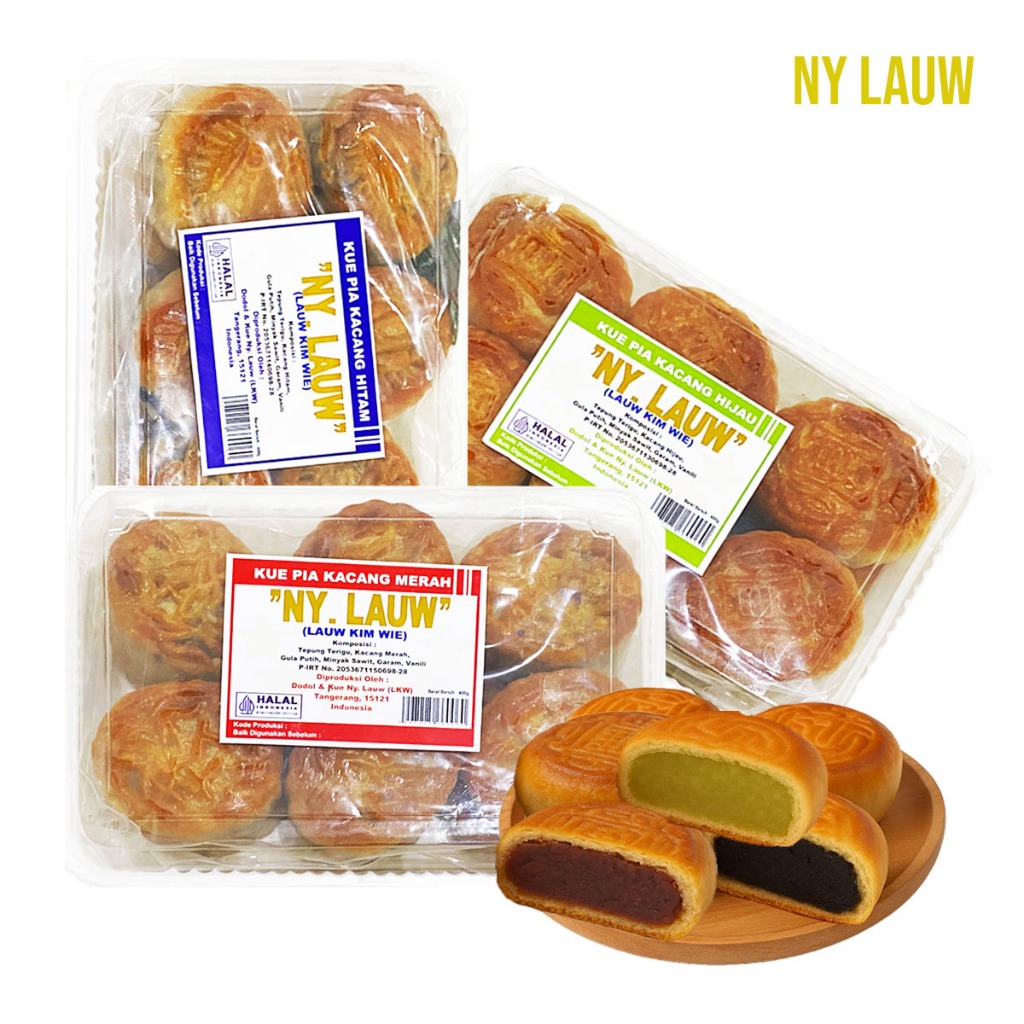 

NY Lauw Kue Bakpia Kacang Hijau Pia Kacang Merah Pia Kacang Hitam Isi 12 400gr Halal Oleh Oleh Phia Bapia Camilan Cemilan
