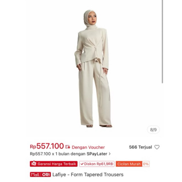 Lafiye form tapered trousers loose pants draft M preloved