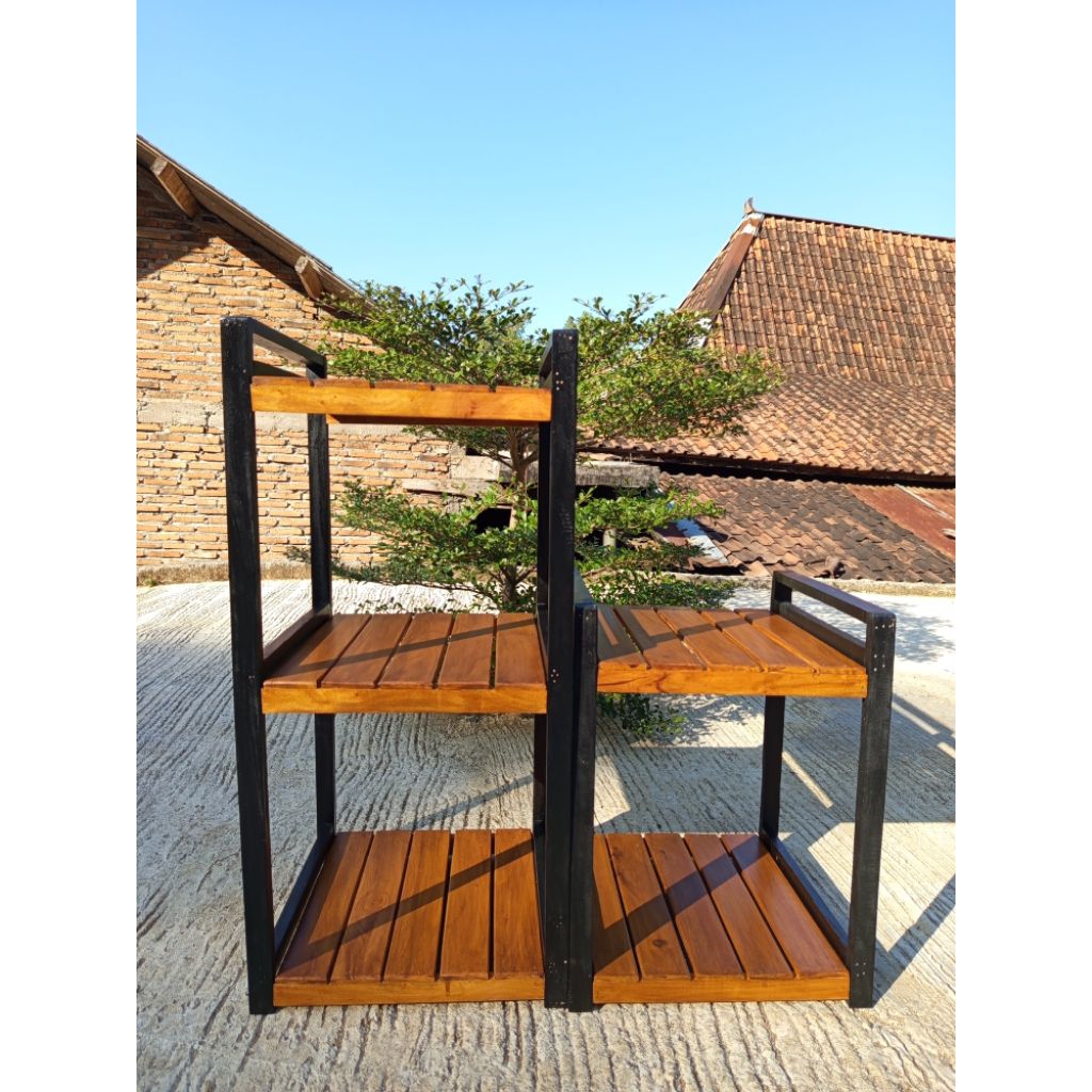 Rak Susun Kayu Paket Bundling 5 Susun Serbaguna