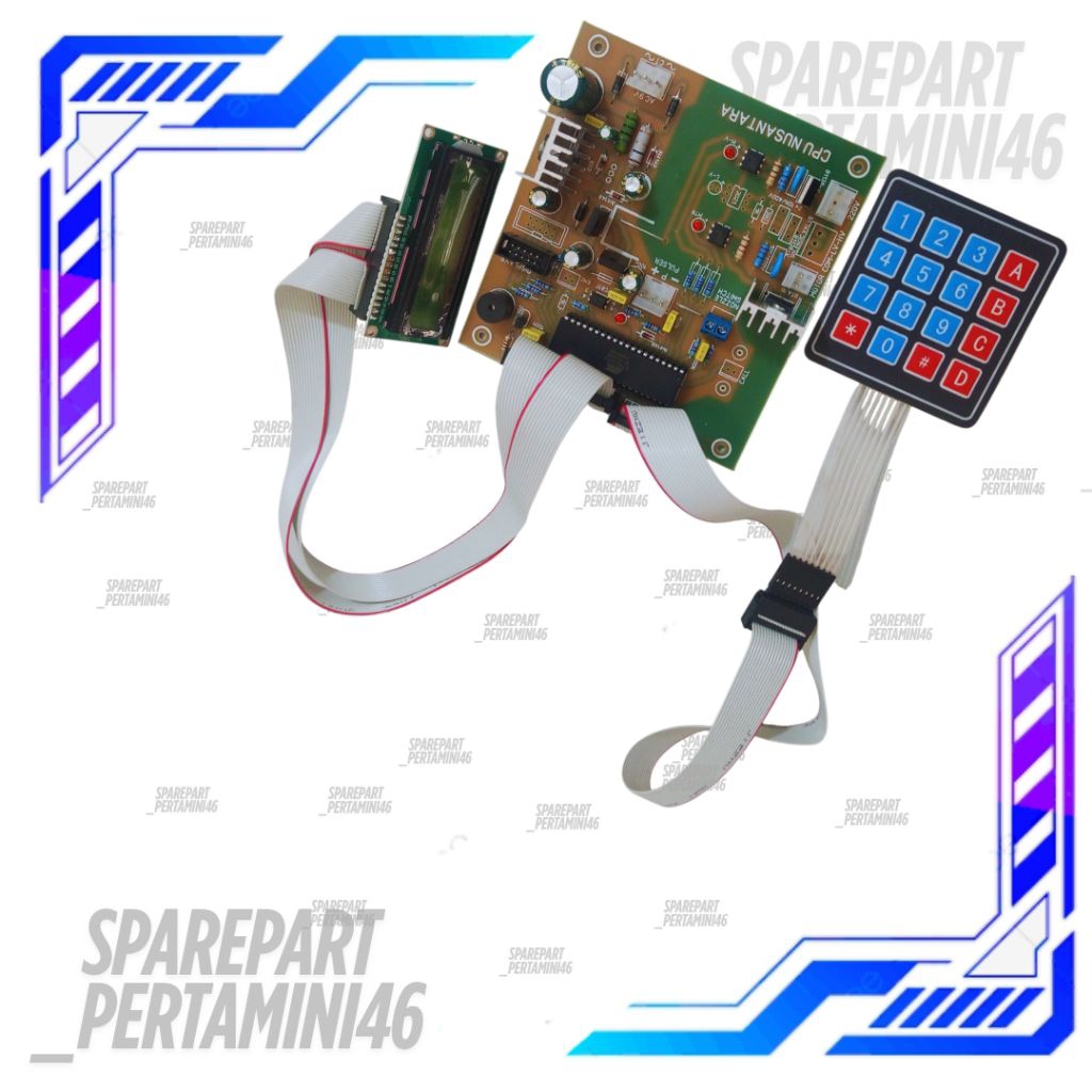 Cpu AC/DC Set Kabel Sambungan Dan Keypad Tombol Pom Mini Pertamini Digital Terlaris