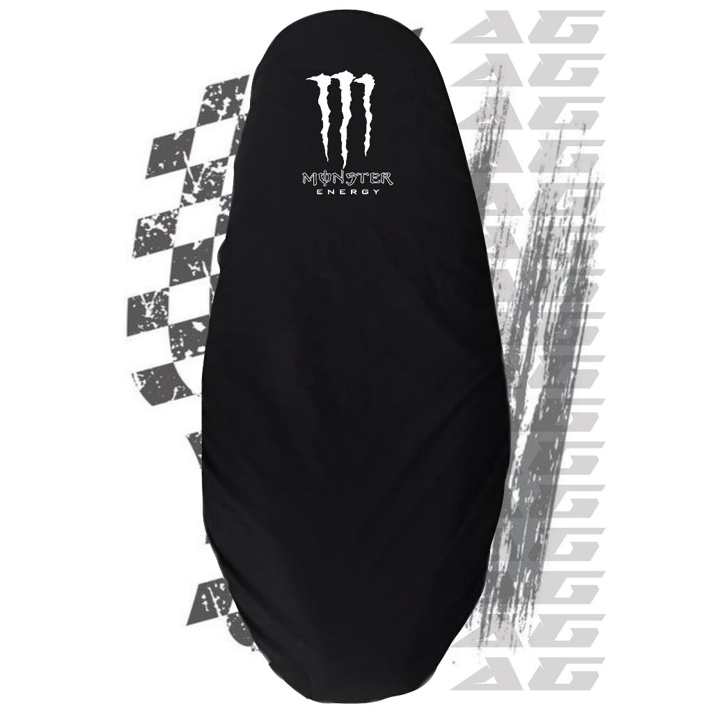sarung jok motor beat deluxe 2025 terbaru murah motif logo moster cover jok anti cakar kucing