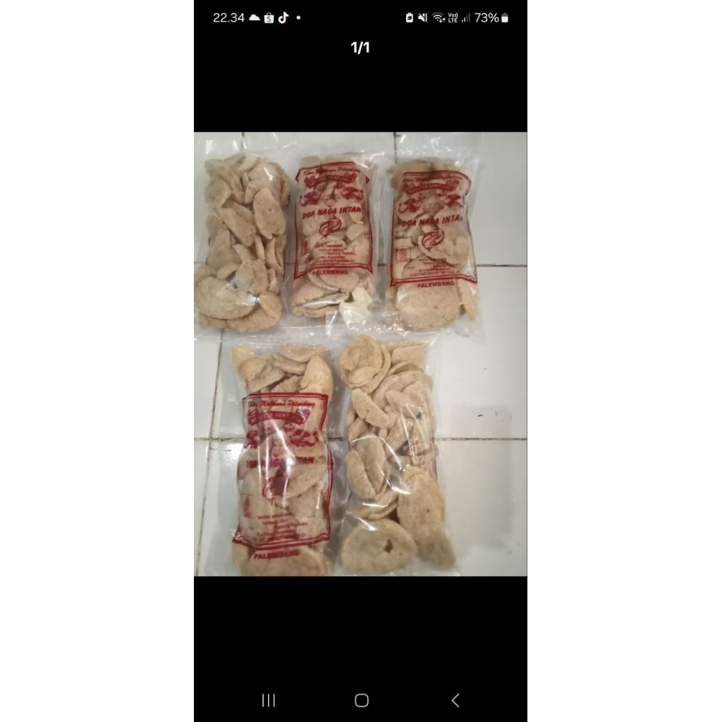 

1Kg Kemplang Pecahan Kulit Super,Masing" Kemasan 200Gram×5Bungkus