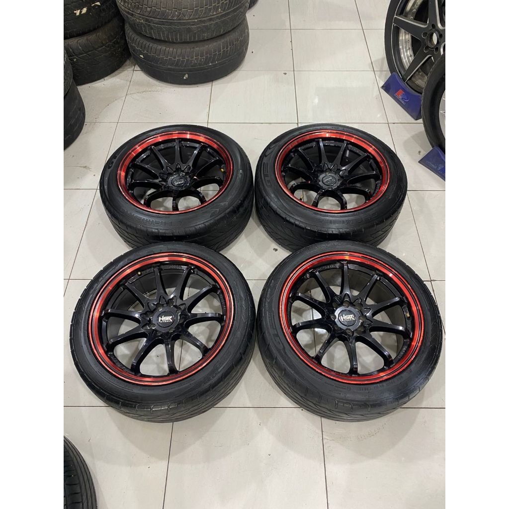 velg mobil bekas hsr hiroshima r17 pcd 4x100-114,3 buat avanza xenia kijang livina jazz yaris dll