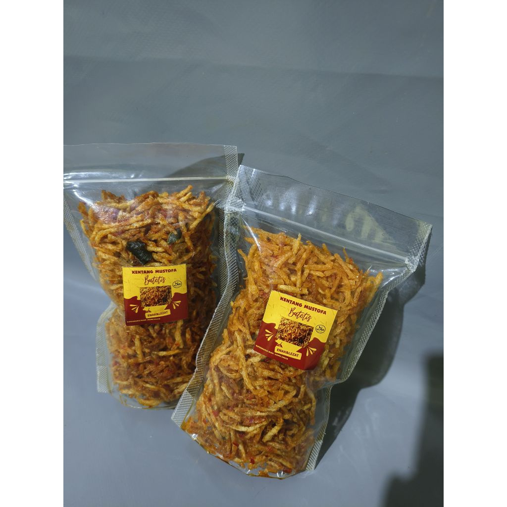 

kentang mustofa 500gram rasa gurih pedas manis daun jeruk